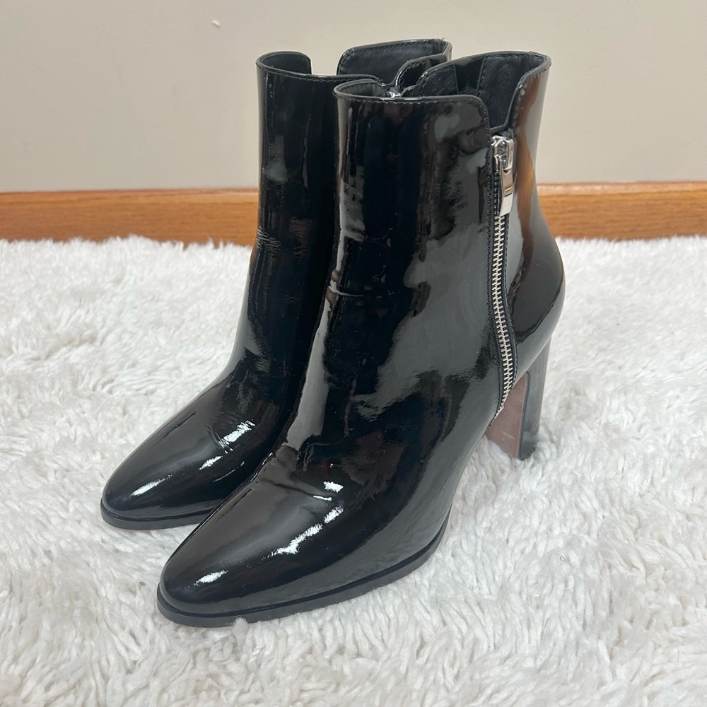 PAIGE cleo boot in black patent leather